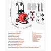 image:imageVEVOR Drain Cleaner Machine 100 FT x 38 Inch Auto Feed Sewer Snake Auger Portable Drain Cleaning Machine with Climbing Wheels Adjustable Drum 8 Cutters amp Foot Switch for 2 to 4 Pipes100 FT x 34