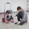 image:imageVEVOR Drain Cleaner Machine 100 FT x 38 Inch Auto Feed Sewer Snake Drain Auger on Wheels Portable Drain Cleaning Machine with 8 Cutters amp AirActivated Foot Switch for 2 to 4 Pipes75 FT x 38