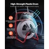 image:imageVEVOR Drain Cleaner Machine 100 FT x 38 Inch Auto Feed Sewer Snake Drain Auger on Wheels Portable Drain Cleaning Machine with 8 Cutters amp AirActivated Foot Switch for 2 to 4 Pipes75 FT x 12