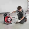 image:imageVEVOR Drain Cleaner Machine 50 FT x 12 Inch Manual Feed Sewer Snake Auger on Wheels  with 4 Cutters amp Airactivated Foot Switch for 2 to 6 Pipes50 FT x 12 Upgraded Version