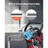 image:imageVEVOR Drain Cleaner Machine 50 FT x 12 Inch Manual Feed Sewer Snake Auger on Wheels  with 4 Cutters amp Airactivated Foot Switch for 2 to 6 Pipes50 FT x 12 with Wheels