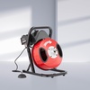 image:imageVEVOR Drain Cleaner Machine 50 FT x 12 Inch Manual Feed Sewer Snake Auger on Wheels  with 4 Cutters amp Airactivated Foot Switch for 2 to 6 Pipes50 FT x 12