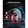 image:imageVEVOR Drain Cleaner Machine 50 FT x 12 Inch Manual Feed Sewer Snake Auger on Wheels  with 4 Cutters amp Airactivated Foot Switch for 2 to 6 Pipes50 FT x 12 with Wheels
