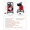 image:imageVEVOR Drain Cleaner Machine 50 FT x 12 Inch Manual Feed Sewer Snake Auger on Wheels  with 4 Cutters amp Airactivated Foot Switch for 2 to 6 Pipes50 FT x 12 with Wheels