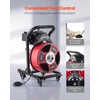 image:imageVEVOR Drain Cleaner Machine 50 FT x 12 Inch Manual Feed Sewer Snake Auger on Wheels  with 4 Cutters amp Airactivated Foot Switch for 2 to 6 Pipes50 FT x 12 with Wheels