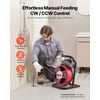 image:imageVEVOR Drain Cleaner Machine 50 FT x 12 Inch Manual Feed Sewer Snake Auger on Wheels  with 4 Cutters amp Airactivated Foot Switch for 2 to 6 Pipes50 FT x 12 Upgraded Version