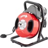 image:imageVEVOR Drain Cleaner Machine 50 FT x 12 Inch Manual Feed Sewer Snake Auger on Wheels  with 4 Cutters amp Airactivated Foot Switch for 2 to 6 Pipes50 FT x 12