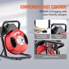 image:imageVEVOR Drain Cleaner Machine 50 FT x 12 Inch Manual Feed Sewer Snake Auger on Wheels  with 4 Cutters amp Airactivated Foot Switch for 2 to 6 Pipes50 FT x 12