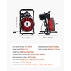 image:imageVEVOR Drain Cleaner Machine 75 FT x 12 Inch Sewer Snake Auger Manual Feed  Efficient Clog Clearing for 2 to 6 Pipes Solid Core Steel Cable with 4 Cutters amp Airactivated Foot Switch75 FT x 38