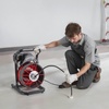 image:imageVEVOR Drain Cleaner Machine 75 FT x 12 Inch Sewer Snake Auger Manual Feed  Efficient Clog Clearing for 2 to 6 Pipes Solid Core Steel Cable with 4 Cutters amp Airactivated Foot Switch75 FT x 38