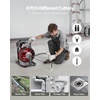 image:imageVEVOR Drain Cleaner Machine 75 FT x 12 Inch Sewer Snake Auger Manual Feed  Efficient Clog Clearing for 2 to 6 Pipes Solid Core Steel Cable with 4 Cutters amp Airactivated Foot Switch50 FT x 516