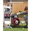 image:imageVEVOR Drain Cleaner Machine 75 FT x 12 Inch Sewer Snake Auger Manual Feed  Efficient Clog Clearing for 2 to 6 Pipes Solid Core Steel Cable with 4 Cutters amp Airactivated Foot Switch75 FT x 38