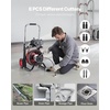 image:imageVEVOR Drain Cleaner Machine 75 FT x 12 Inch Sewer Snake Auger Manual Feed  Efficient Clog Clearing for 2 to 6 Pipes Solid Core Steel Cable with 4 Cutters amp Airactivated Foot Switch100 FT x 12