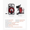 image:imageVEVOR Drain Cleaner Machine 75 FT x 12 Inch Sewer Snake Auger Manual Feed  Efficient Clog Clearing for 2 to 6 Pipes Solid Core Steel Cable with 4 Cutters amp Airactivated Foot Switch50 FT x 516
