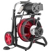 image:imageVEVOR Drain Cleaner Machine 75 FT x 12 Inch Sewer Snake Auger Manual Feed  Efficient Clog Clearing for 2 to 6 Pipes Solid Core Steel Cable with 4 Cutters amp Airactivated Foot Switch100 FT x 38