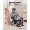 image:imageVEVOR Drain Cleaner Machine 75 FT x 12 Inch Sewer Snake Auger Manual Feed  Efficient Clog Clearing for 2 to 6 Pipes Solid Core Steel Cable with 4 Cutters amp Airactivated Foot Switch50 FT x 516