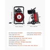 image:imageVEVOR Drain Cleaner Machine 75 FT x 12 Inch Sewer Snake Auger Manual Feed  Efficient Clog Clearing for 2 to 6 Pipes Solid Core Steel Cable with 4 Cutters amp Airactivated Foot Switch50 FT x 12