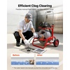 image:imageVEVOR Drain Cleaner Machine 75 FT x 12 Inch Sewer Snake Auger on Wheels Manual Feed Drain Cleaning Machine with Adjustable Drum Angle 6 Cutters amp Airactivated Foot Switch for 2 to 6 Pipes75 FT x 12 with Adjustable Drum Angle