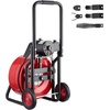 image:imageVEVOR Drain Cleaner Machine 75 FT x 38 Inch Auto Feed Sewer Snake Auger on Wheels Portable Drain Cleaning Machine with 4 Cutters amp Airactivated Foot Switch for 2 to 4 Pipes100 FT x 34