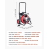 image:imageVEVOR Drain Cleaner Machine 75 FT x 38 Inch Auto Feed Sewer Snake Auger on Wheels Portable Drain Cleaning Machine with 4 Cutters amp Airactivated Foot Switch for 2 to 4 Pipes75 FT x 12