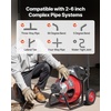 image:imageVEVOR Drain Cleaner Machine 75 FT x 38 Inch Auto Feed Sewer Snake Auger on Wheels Portable Drain Cleaning Machine with 4 Cutters amp Airactivated Foot Switch for 2 to 4 Pipes75 FT x 12
