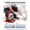 image:imageVEVOR Drain Cleaner Machine 75 FT x 38 Inch Sewer Snake Auger Manual Feed on Wheels Portable Drain Cleaning Machine with 6 Cutters amp Airactivated Foot Switch for 2 to 4 Pipes50 FT x 516