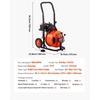 image:imageVEVOR Drain Cleaner Machine 75FT x 12Inch Auto Feed Sewer Snake Auger with 4 Cutter amp Airactivated Foot Switch for 2 to 4 Pipes Orange Black