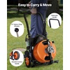 image:imageVEVOR Drain Cleaner Machine 75FT x 12Inch Auto Feed Sewer Snake Auger with 4 Cutter amp Airactivated Foot Switch for 2 to 4 Pipes Orange Black