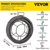 image:imageVEVOR Drain Cleaning Cable 100 ft x 12 inch Solid Core Cable Sewer Cable Drain Auger Cable Cleaner Snake Clog Pipe Drain Cleaning Cable WFour Shapes of Cutters50Ft x 12Inch