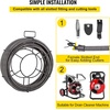 image:imageVEVOR Drain Cleaning Cable 100 ft x 12 inch Solid Core Cable Sewer Cable Drain Auger Cable Cleaner Snake Clog Pipe Drain Cleaning Cable WFour Shapes of Cutters100Ft x 12Inch