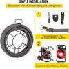 image:imageVEVOR Drain Cleaning Cable 100 ft x 12 inch Solid Core Cable Sewer Cable Drain Auger Cable Cleaner Snake Clog Pipe Drain Cleaning Cable WFour Shapes of Cutters75Ft x 12Inch