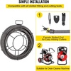 image:imageVEVOR Drain Cleaning Cable 100 ft x 12 inch Solid Core Cable Sewer Cable Drain Auger Cable Cleaner Snake Clog Pipe Drain Cleaning Cable WFour Shapes of Cutters100Ft x 38Inch