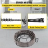 image:imageVEVOR Drain Cleaning Cable 100 ft x 12 inch Solid Core Cable Sewer Cable Drain Auger Cable Cleaner Snake Clog Pipe Drain Cleaning Cable WFour Shapes of Cutters50Ft x 12Inch