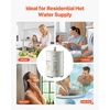 image:imageVEVOR Electric Tank Water Heater 6 Gallon 1600W PointofUse Hot Water Heater with LED Display Knob Control Top Outlet 120V Storage Design with TampP Valve for Studio Apartments RVs Gray12 Gal