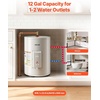 image:imageVEVOR Electric Tank Water Heater 6 Gallon 1600W PointofUse Hot Water Heater with LED Display Knob Control Top Outlet 120V Storage Design with TampP Valve for Studio Apartments RVs Gray12 Gal