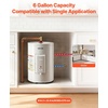 image:imageVEVOR Electric Tank Water Heater 6 Gallon 1600W PointofUse Hot Water Heater with LED Display Knob Control Top Outlet 120V Storage Design with TampP Valve for Studio Apartments RVs Gray6 Gal