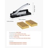image:imageVEVOR Heavy Duty Ferrule Hose Crimper Standard Bench Hose Crimping Tool with 100pcs Ferrules 0593 amp 0625 ID 044063 Crimping Range for PVC Rubber amp Air Hoses Torch Hoses Repair Kit5 Dies Crimper w 100 Ferrules