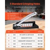 image:imageVEVOR Heavy Duty Ferrule Hose Crimper Standard Bench Hose Crimping Tool with 100pcs Ferrules 0593 amp 0625 ID 044063 Crimping Range for PVC Rubber amp Air Hoses Torch Hoses Repair Kit5 Dies Crimper w 100 Ferrules