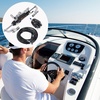 image:imageVEVOR Hydraulic Outboard Steering Kit 300HP Marine Boat Hydraulic Steering System with Helm Pump TwoWay Lock Cylinder and 26 Feet Hydraulic Steering Hose for Single Station SingleEngine Boats