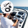 image:imageVEVOR Hydraulic Outboard Steering Kit 90HP Marine Boat Hydraulic Steering System with Helm Pump TwoWay Lock Cylinder and 24 Feet Hydraulic Steering Hose for Single Station SingleEngine Boats90 HP 24 FT Hose