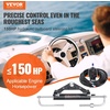 image:imageVEVOR Hydraulic Outboard Steering Kit 90HP Marine Boat Hydraulic Steering System with Helm Pump TwoWay Lock Cylinder and 24 Feet Hydraulic Steering Hose for Single Station SingleEngine Boats150 Hp 20 Ft Hose