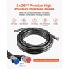 image:imageVEVOR Hydraulic Steering Kit 200 HP Marine Boat Hydraulic Steering System with 69 MPa1000 psi Helm Pump TwoWay Lock Cylinder and 26ft HighStrength Hoses for Single Station SingleEngine Use300 HP 26 FT Hose