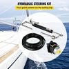 image:imageVEVOR Hydraulic Steering Kit 90HP Hydraulic Outboard Steering Kit with Helm Pump Cylinder Marine Steering System Kit  for Single Station SingleEngine Boats 25Mpa363psi Helm Pump with TwoWay Lock Cylinder and 20 Feet HighStrength Hose