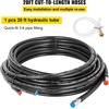 image:imageVEVOR Hydraulic Steering Kit 90HP Hydraulic Outboard Steering Kit with Helm Pump Cylinder Marine Steering System Kit  for Single Station SingleEngine Boats 25Mpa363psi Helm Pump with TwoWay Lock Cylinder and 20 Feet HighStrength Hose