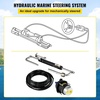 image:imageVEVOR Hydraulic Steering Kit 90HP Hydraulic Outboard Steering Kit with Helm Pump Cylinder Marine Steering System Kit  for Single Station SingleEngine Boats 25Mpa363psi Helm Pump with TwoWay Lock Cylinder and 20 Feet HighStrength Hose