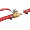 image:imageVEVOR PEX Ball Valve 10 Pieces 12 in PEX Brass Ball Valve PEX Full Port Brass Ball Valves Quarter Turn Hot Red Cold Blue PEX Full Port Ball Valve for Kitchen Hydronic Heating Bathroom
