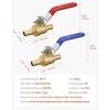 image:imageVEVOR PEX Ball Valve 10 Pieces 12 in PEX Brass Ball Valve PEX Full Port Brass Ball Valves Quarter Turn Hot Red Cold Blue PEX Full Port Ball Valve for Kitchen Hydronic Heating Bathroom