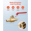 image:imageVEVOR PEX Ball Valve 10 Pieces 12 in PEX Brass Ball Valve PEX Full Port Brass Ball Valves Quarter Turn Hot Red Cold Blue PEX Full Port Ball Valve for Kitchen Hydronic Heating Bathroom