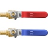 image:imageVEVOR PEX Ball Valve 10 Pieces 12 in PEX Brass Ball Valve PEX Full Port Brass Ball Valves Quarter Turn Hot Red Cold Blue PEX Full Port Ball Valve for Kitchen Hydronic Heating Bathroom