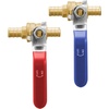 image:imageVEVOR PEX Ball Valve 10 Pieces 12 in PEX Brass Ball Valve PEX Full Port Brass Ball Valves Quarter Turn Hot Red Cold Blue PEX Full Port Ball Valve for Kitchen Hydronic Heating Bathroom